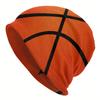 BIIHUDU Sport Basketball Skullies Beanie Hat Realistic Orange Black Basketball Texture Design Stretchy Comfort Fit for Spor
