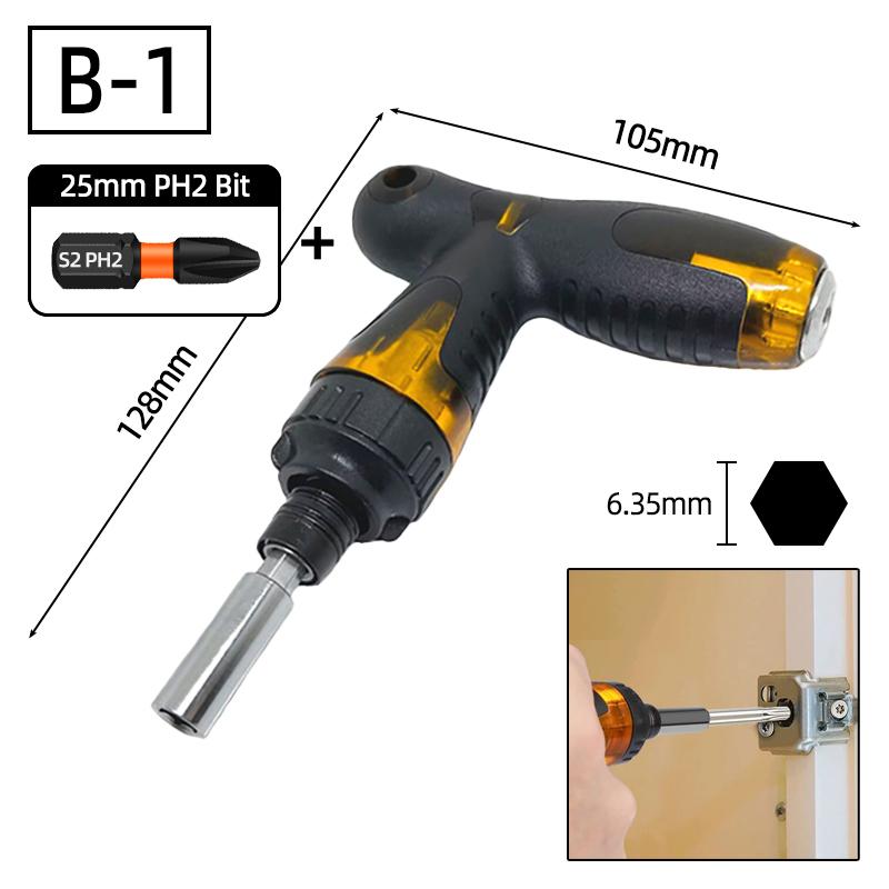 

Телескопічна тріскачкова викрутка Багатофункціональна регульована ручка Набір шліцевих та хрестоподібних біт Викрутка Головка для викрутки Ремонт Ручні інструменти