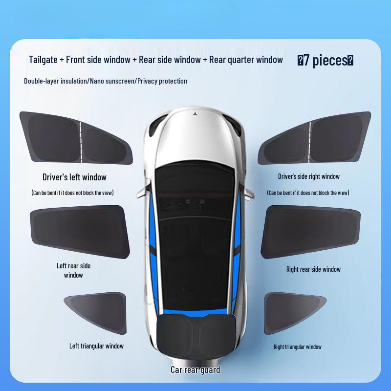 BYD Series Car Window Privacy and Sunshade Curtain - Full Coverage, Heat Insulation, UV Protection.