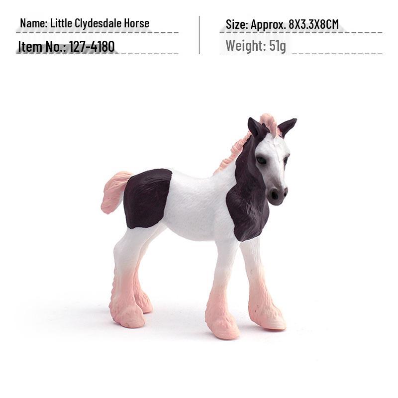 Junma Model Children's Cognitive Simulation of Akhal-Teke and Tennessee Walking Horse Stallion Ornament