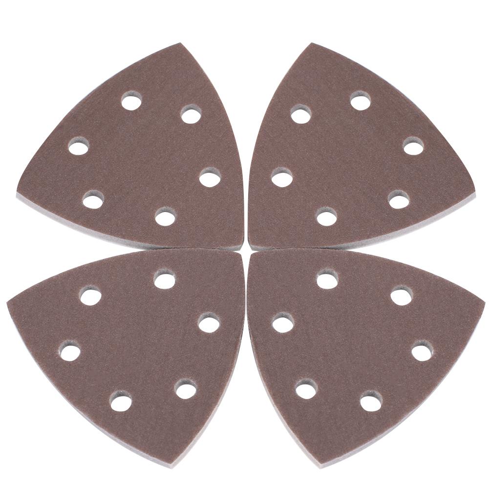 4 bucăți 6 găuri Triunghi Burete foi de șmirghel Disc hârtie de șlefuit Instrumente de lustruit (1800-2000#)
