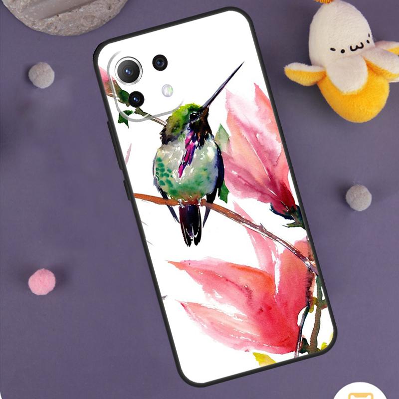 Hummingbird and Flowers Case For Xiaomi 15T Pro 13T 14T 14 15 Ultra 17 Pro Max POCO F8 Pro F5 F6 F7 X5 X6 X7 Cover