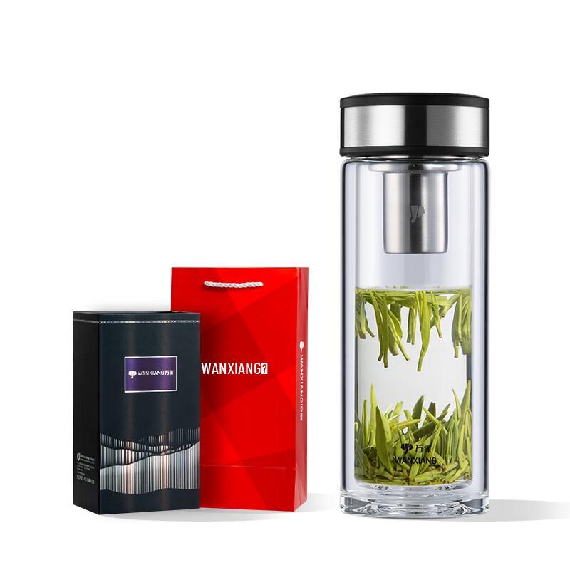 Wanxiang Portable Double-Layer Glass Tea Infuser Bottle