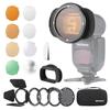 NEEWER Square Flash Head Adapter Ring Strobe Adapter Ring Silicone Magnetic Round Flash Gel for Z880 Z760 NW760 NW700 NW620 NW635II TT560 Square Head