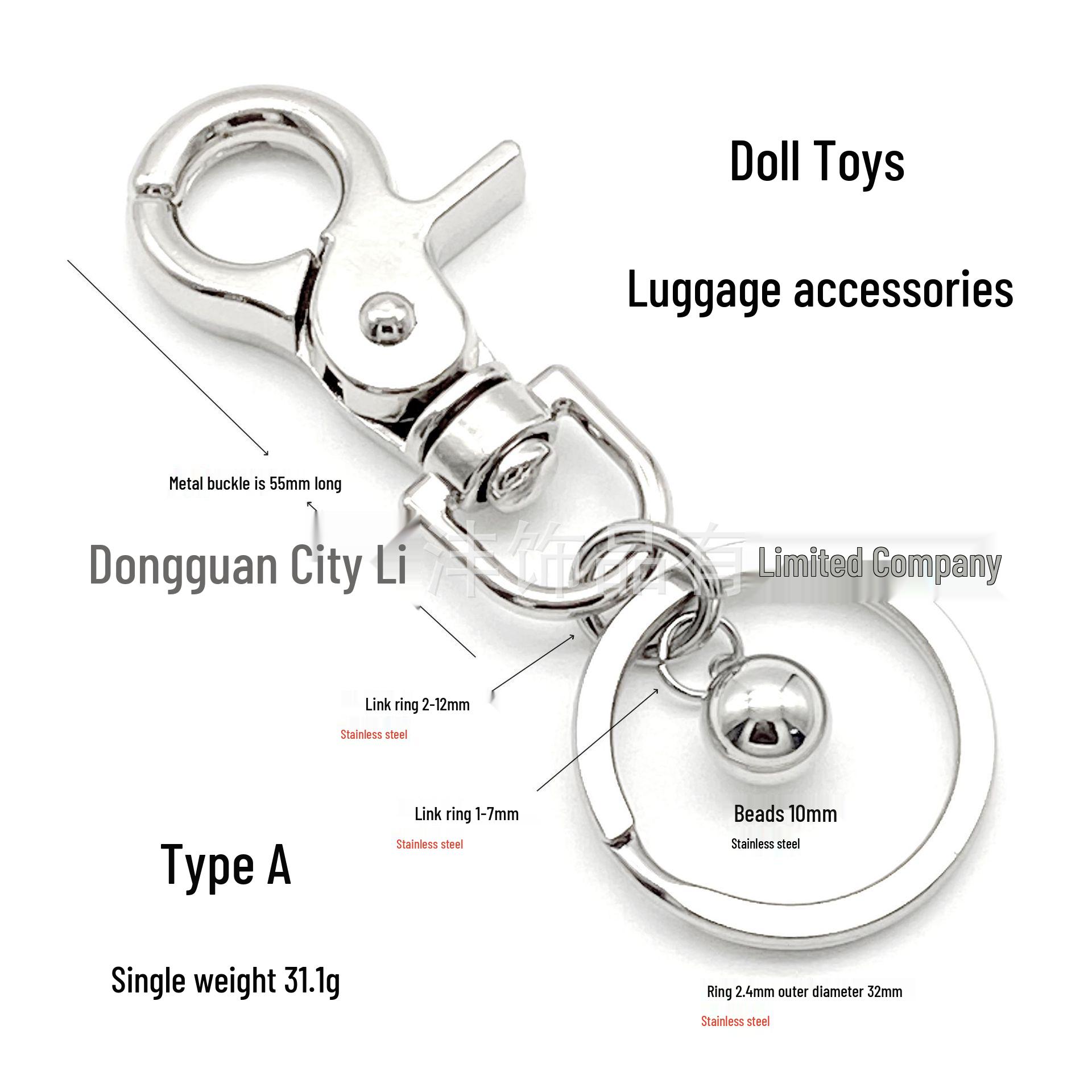 Luggage Toy Figure Buckle: Decorative Keychain & Pet Hardware Accessory Set
