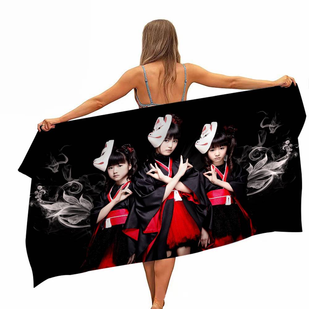 Classic Kawaii Metal Band B-Babymetal Microfiber Beach Towel Absorbent Quick Dry Soft Yoga Swimming Resort Mountain Towel
