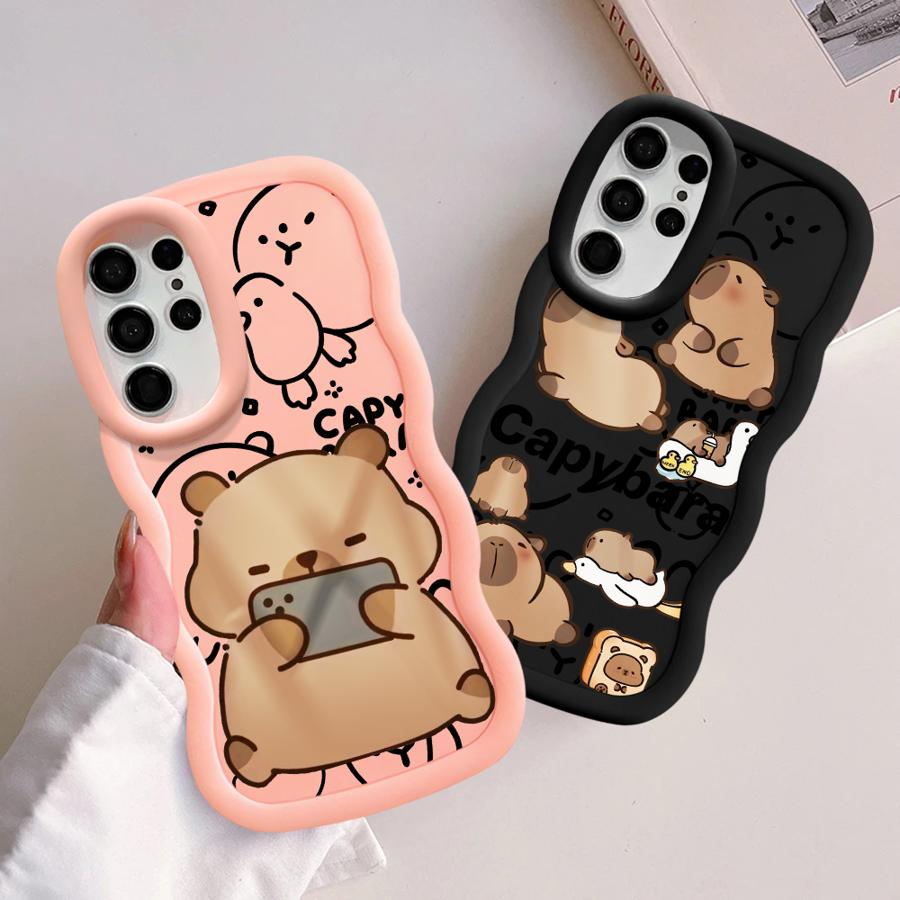 Capybara Cute Soft Phone Cover Case for Samsung Galaxy S23 Plus S21 A26 S22 Ultra S24 A25 S20 FE S25 A36 A35 A24 A54 A55 A34