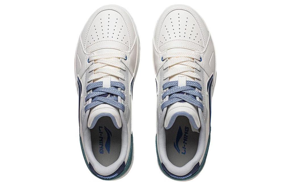 Li Ning Tianji 2.0 Slip Resistant Low top Skateboard Shoes Men's White Gray Green AGCT345-4