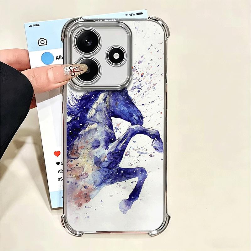 

Oil Painting Horse Soft Phone Case For Xiaomi Poco X7 X8 Pro Max X6 X5 X3 F8 Ultra F7 M8 M7 M5S Redmi 15C 15A 15 14C 13C 12C 13 Xiaomi Poco M8 Pro