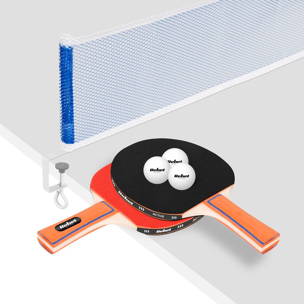 Rebel Active Table Tennis Racket Set With Net