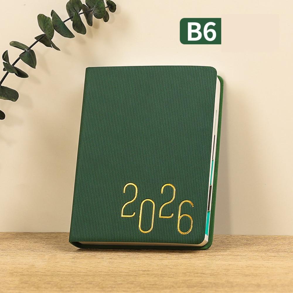12 Months 2026 Schedule Planner Notepad Pu Leather To-do List Notebook Diary Writing Pads Business