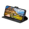 Étui portefeuille pour Samsung Galaxy A15 (4G &amp; 5G) - Coque rabat - Cuir synthétique - Support intégré - Noir