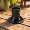 Steel Post Anchor Base Heavy-Duty Hardware Reinforced for Light Poles, Flagpoles