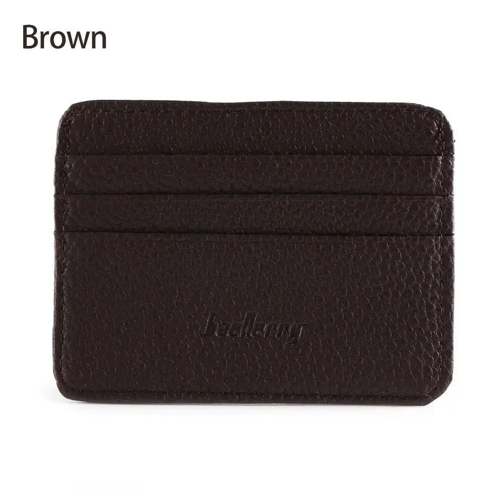Men's PU Leather ID Credit Card Holder Wallet Coin Purse Fashion Women Business Slim Money Pocket Case Multi-card Card Holder