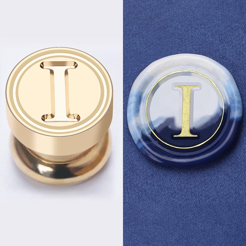 Mini Bamboo-Handled Stamp: 1.5cm Copper Head In Regular Script with Sealing Wax