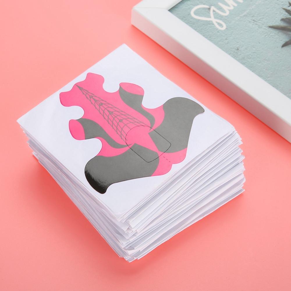 100pcs Self-Adhesive Sticker Nail Extension Paper Forms Easy DIY Nail Art Creation At Home
