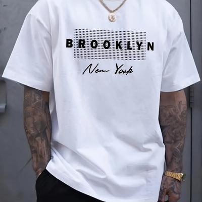 2025 New Fun Summer Los Angeles Pattern Print Slim Casual Sports Round Neck Short Sleeve Fashion Trend Harajuku T-Shirt Top