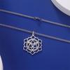  Hexagram Merkaba Stars Pendant Necklaces Flower of Life Yoga Jewish Mystical Symbol Necklace Protection Kabbalah Jewelry