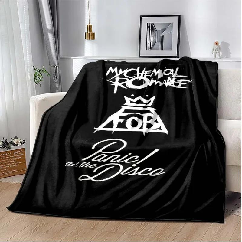 My Chemical Romance Band Throw Blanket Lightweight Warm Insulation for Sofa Bed Office Car Knee Pads Decke couverture stragulum
