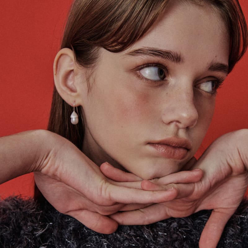 etrive Pearl Bell Drop Earring