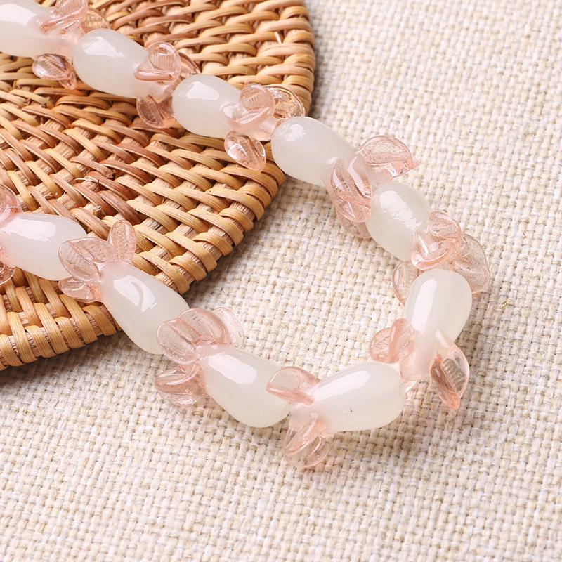 10 pz 20x10 mm Forma Cavolo Cinese Vetro Lavorato a Lampada Fatto a Mano Perline Sciolte Per Accessori per Creazione di Gioielli Fai da Te Artigianato Risultati