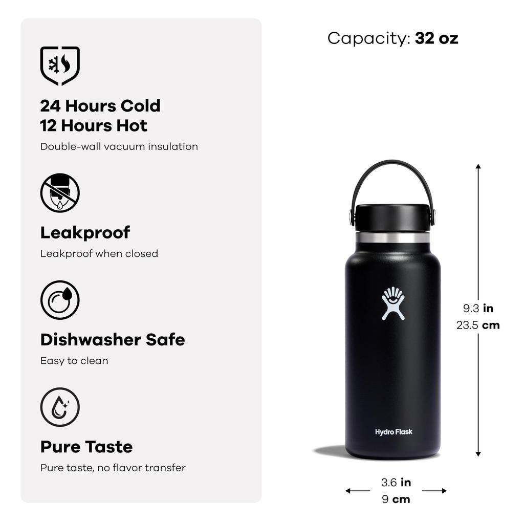 Wide Mouth 32oz 946ml Surf Stainless Steel Water Bottle (Official Japanese Product)