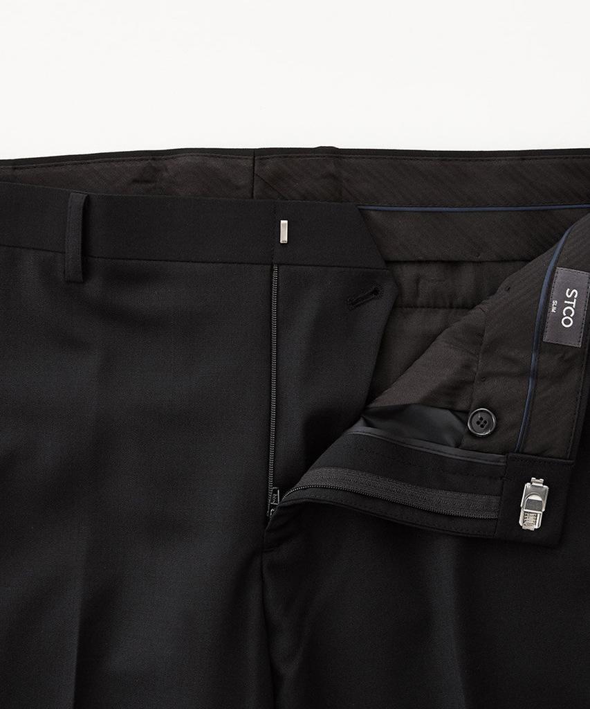 STCO Wool Four-Way Stretch All-Season Essential Formal Pants_Black (Slim Fit)_Ssluz11Ssb