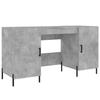 VidaXL Bureau gris béton 140x50x75 cm bois d'ingénierie 829560