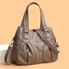 Vintage Faux Leather Handbag for Women Multi-pocket Shoulder Bag Casual Commuter Tote Bag Perfect for Daily Commuting Shopping Ladies' Holiday Gifts