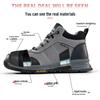 Men's High-Top Steel Toe Safety Shoes: Anti-Smash, Anti-Puncture, Anti-Slip, Waterproof, Comfortable.