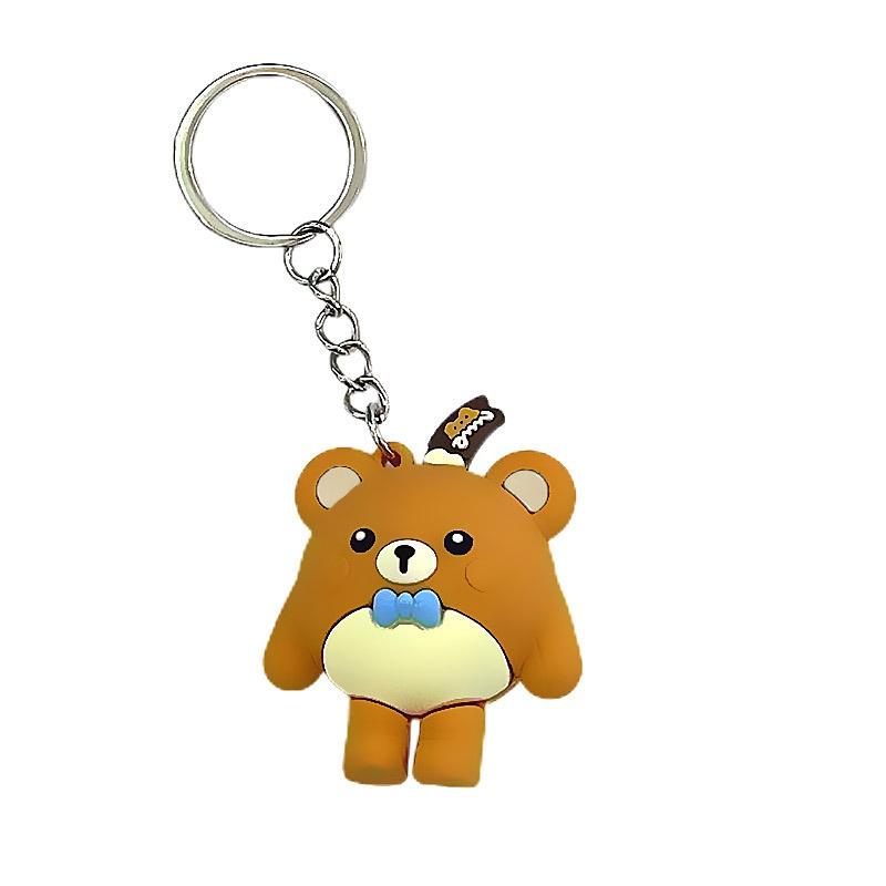 Keychain Eggie Party Pendant Bear Figure Keyring Bag Decoration Kid Gift Unisex
