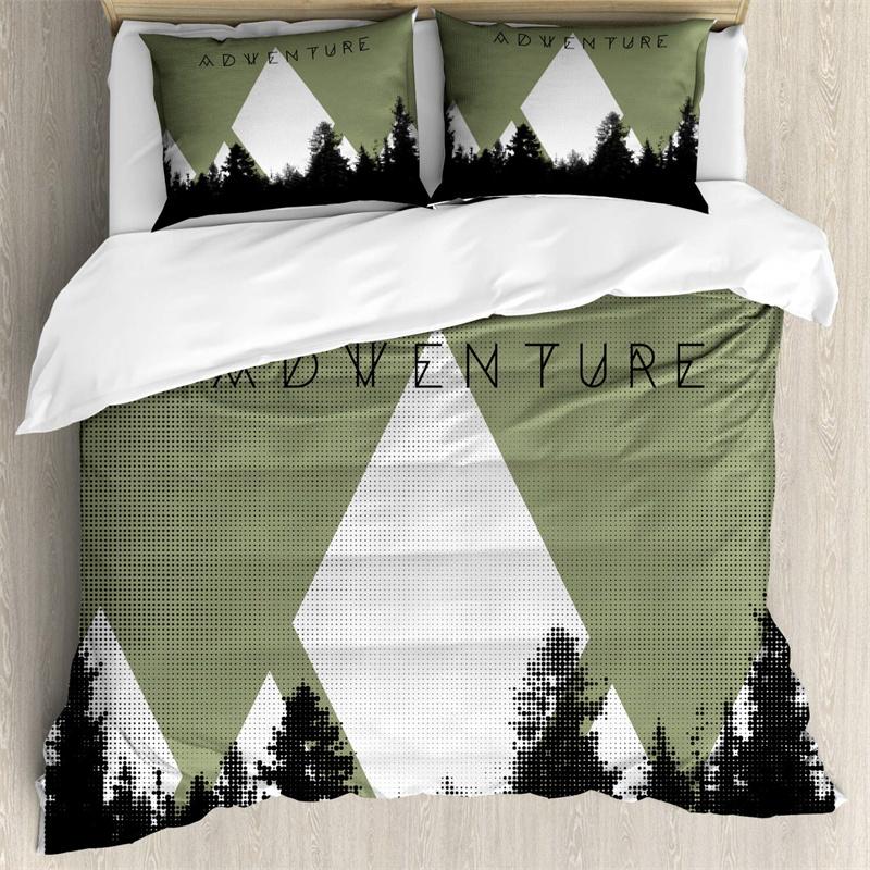 Adventure Duvet Cover Marine Theme Adventure Motivational Words Bedding Set With Pillowcase Full King For Kids Adults Room Decor