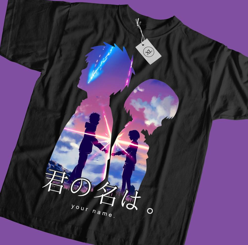 Kimi no wa Твоё имя Футболка фильм о любви,мицуха, wbr/ таки,отаку, кавай унисекс футболка Унисекс Футболка S
