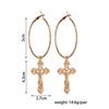 Cross Earrings for Women Cross Pendant Earrings Drop Earrings Vintage Jewelry Accessories