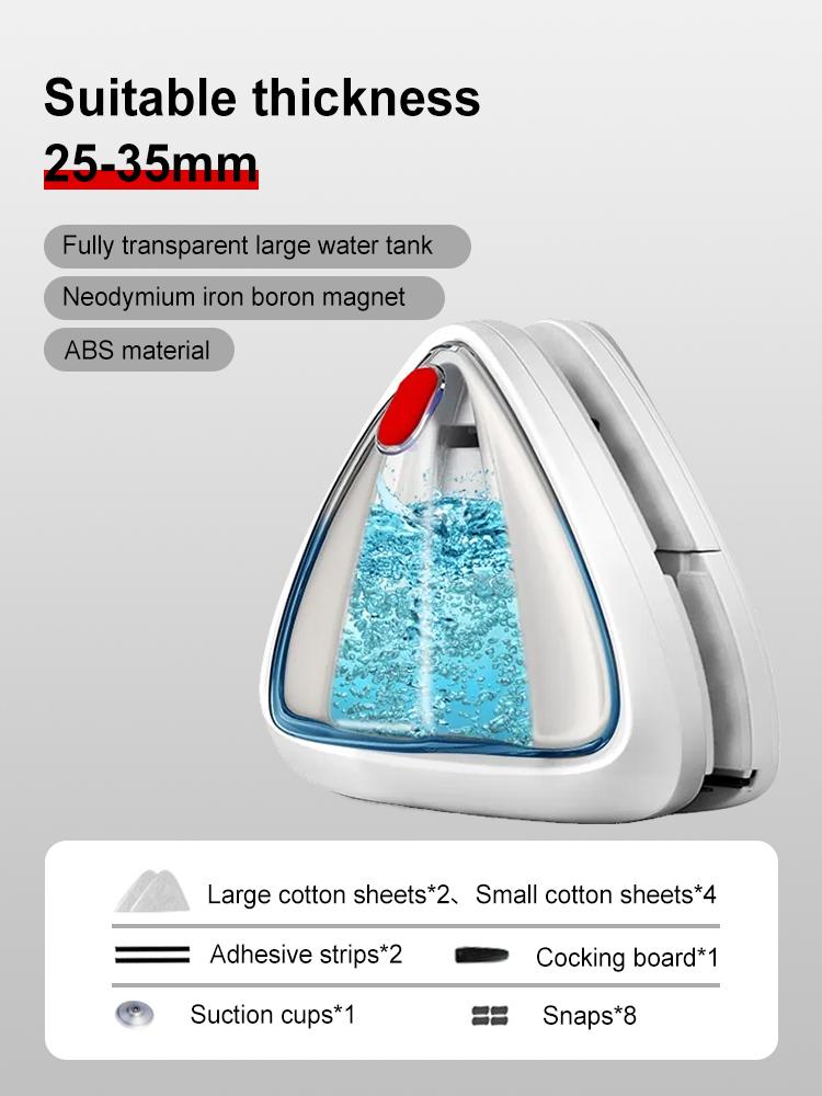 Double Sided Magnet Windows Cleaner Automatic Drainage Wiper Glass Window Washer Window Cleaner Brush Household Cleaning Tool