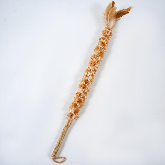 Cat Feather Wand Toy Fluffy Wand with Sisal Rope Handle Feather Duster Shape Interactive Cat Teaser Toy Gift for Cat Owners
