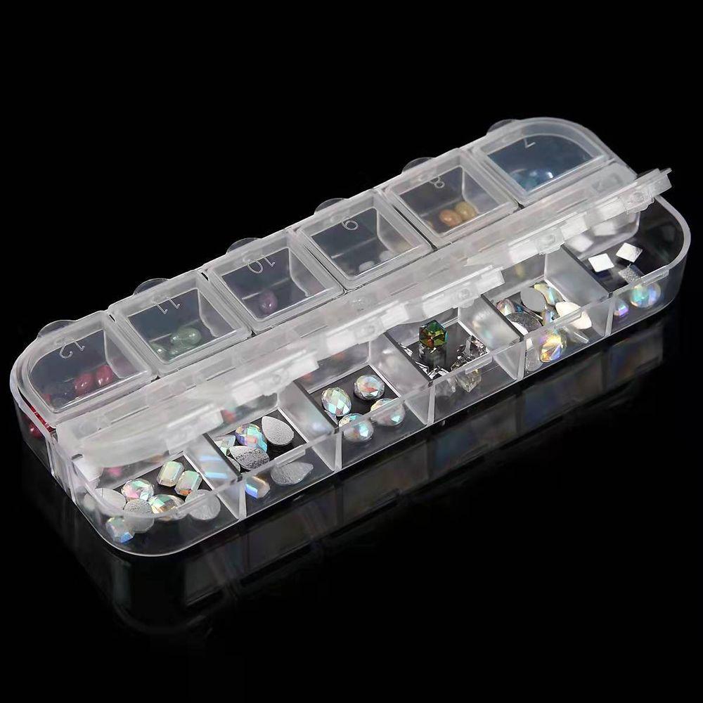 Charms Rhinestones Earring Jewelry Organizer Empty Case Nail Art Rhinestone Storage Box Storage Box