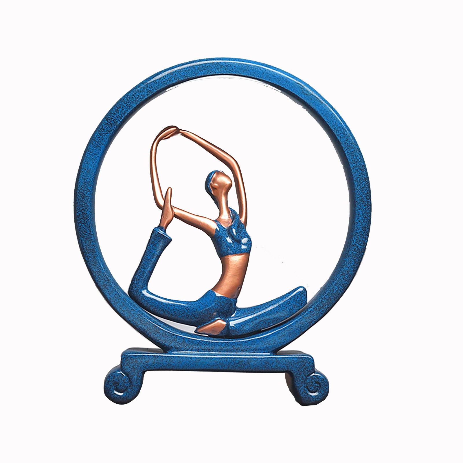 

Смола Девушка для йоги Настольное украшение Красивая девушка Домашнее украшение one size