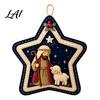 Festive Wall Fireplace Decoration Felt Christmas Pendant Decorative Hanging Ornament for Holiday Indoor Outdoor Xmas Tree Decor Home Decor,