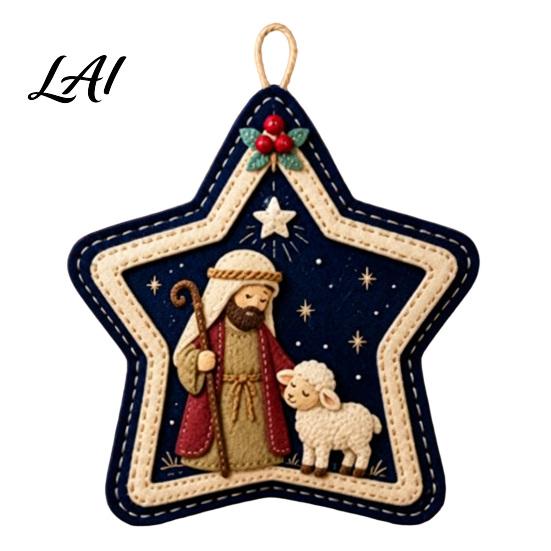 Festive Wall Fireplace Decoration Felt Christmas Pendant Decorative Hanging Ornament for Holiday Indoor Outdoor Xmas Tree Decor Home Decor,