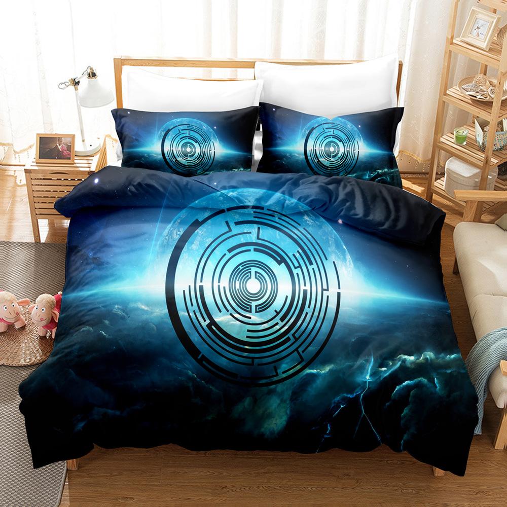 3D Digital, Planet, Space, Earth, Bedding Four-Piece Three-Piece Set Of Sheets