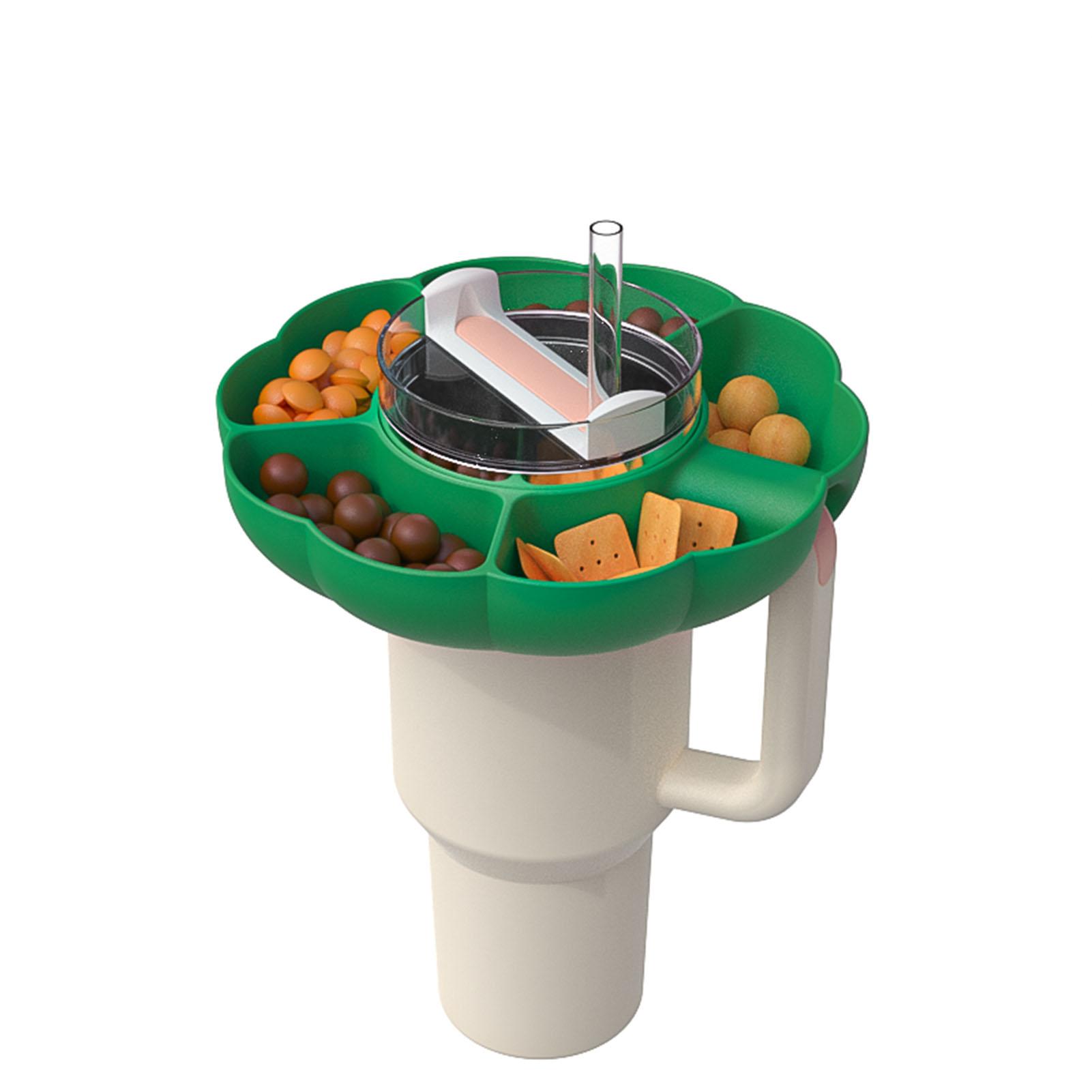 

Snack Platter For Stanleys Cup Multifunctioanl Fashionable Mug Platter For Cup зелёный