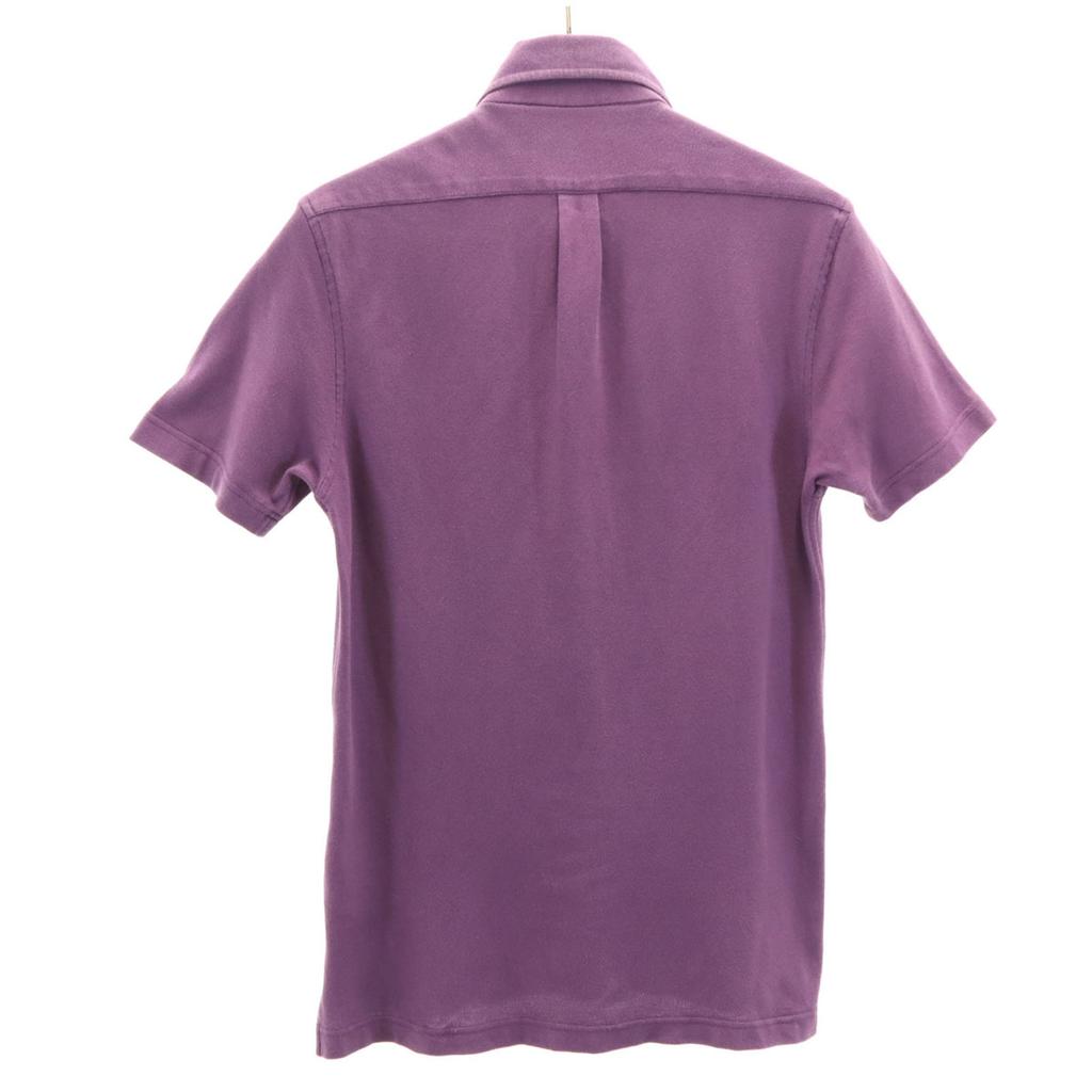 Lacoste Made In Japan Short Sleeve Button Down Polo Shirt 2 Purple Fawn Men's Used