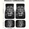 4pcs Universal Car Mats, Retro Lion Style Design Elements, Suitable for Front and Rear Seat Protection for All Vehicles, Stylish and Durable Car