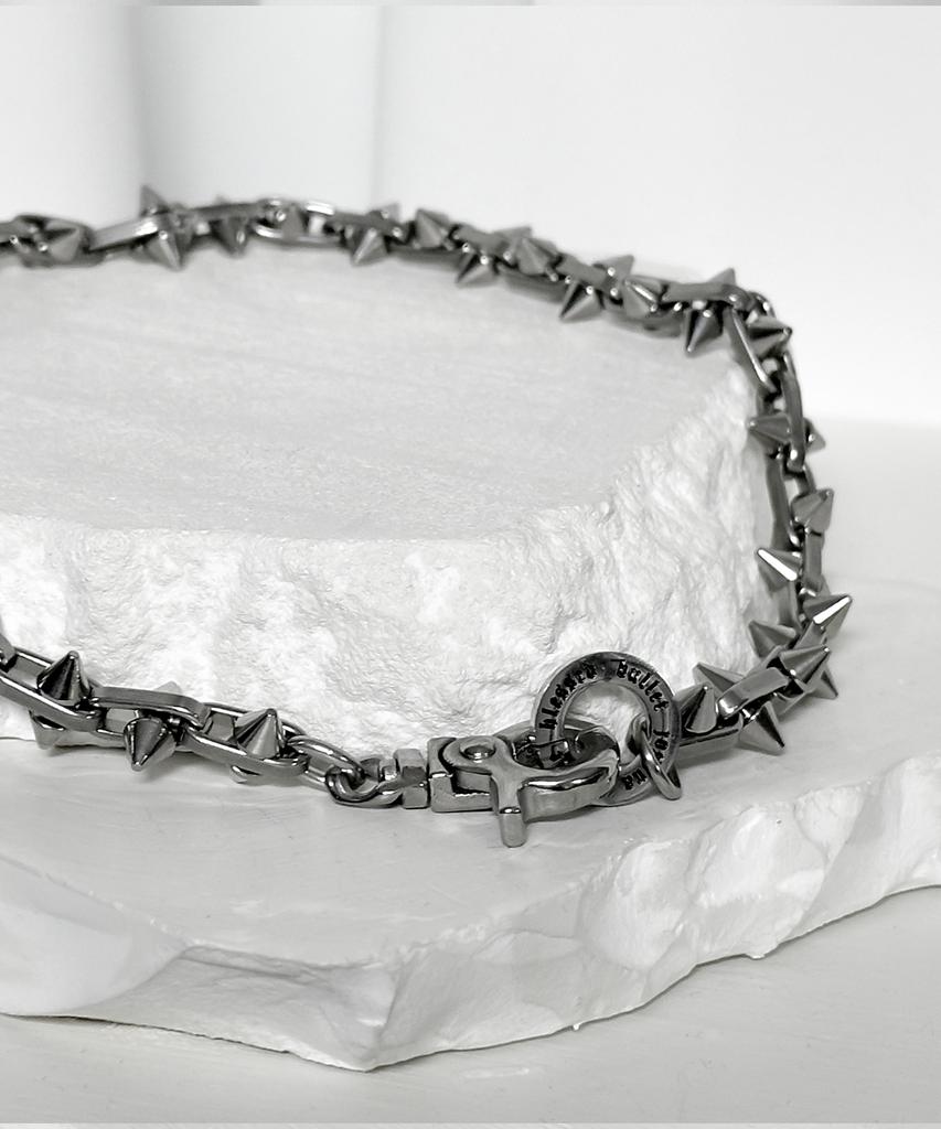 Blessed Bullet Ss-Spike Chain Necklace