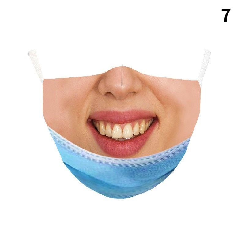 2021 Halloween Spoof 3D Printed Unisex Mask Wind and Dust Mask