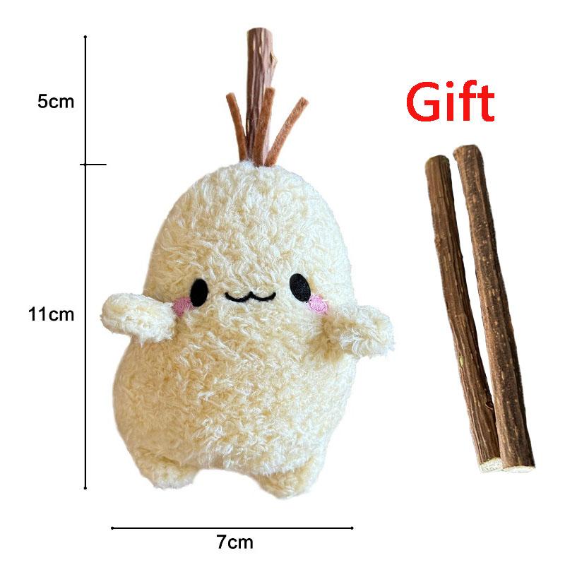 Soft Cats Plush Stuffed Toy Smiling Critters Excitement Interactive Novelty Small Real Doll Interesting Cat Accessories Supplies