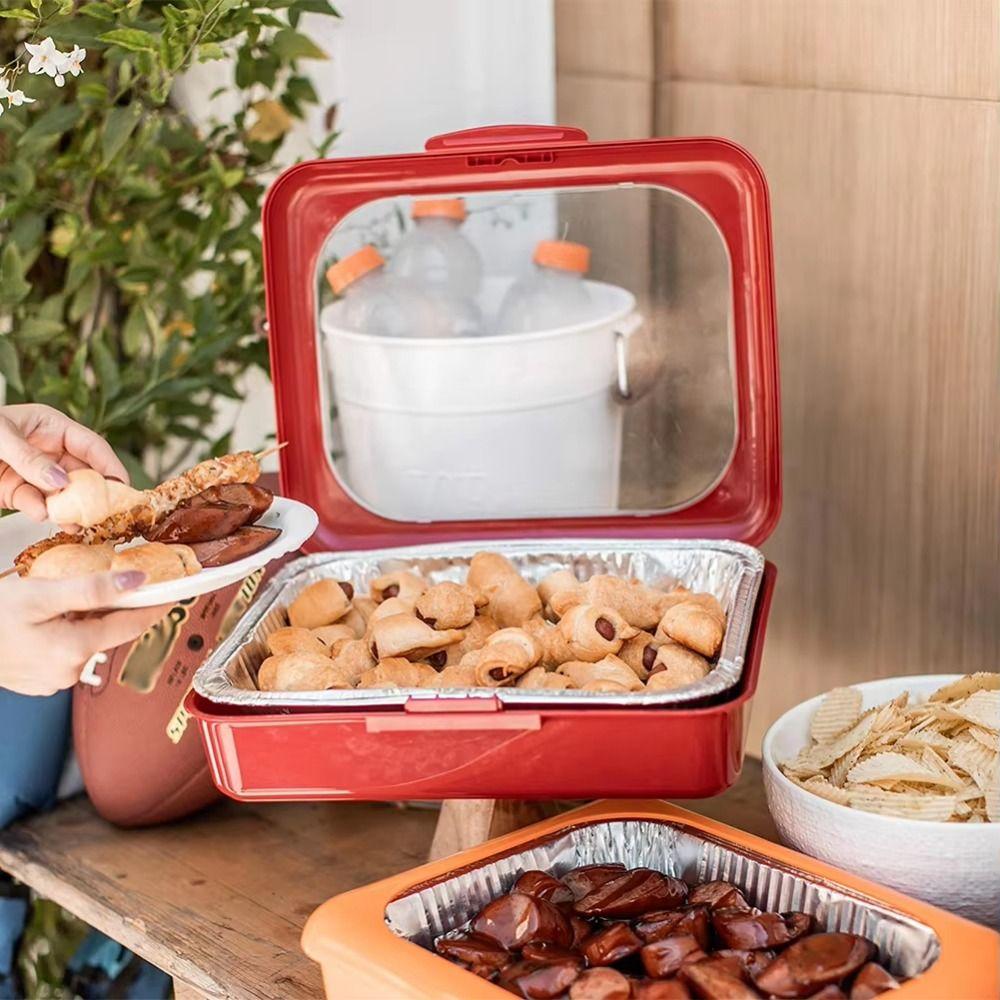 Isolierte Lunchbox Aluminiumfolienbehälter Lebensmittelbehälter Lebensmittel-Folienbehälter Zuhause Reise