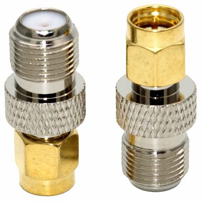 2pcs F Type SMA-F Inch- Male To Female  Plug Straight F Connector To SMA Convertor