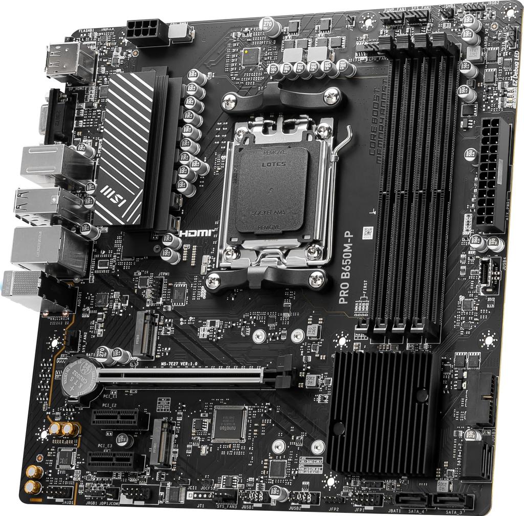 MSI Motherboard PRO AMD mit eingeschränkter Kompatibilität mit ATX, kompatibel mit AMD Ryzen-Serie MB6170 B650M-P [Ausgestattet mit B650] [Amazon-Modell] DDR5-7200 (OK)